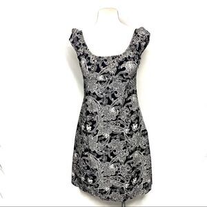 Bcbg Maxazria black/ white floral sleeveless dress